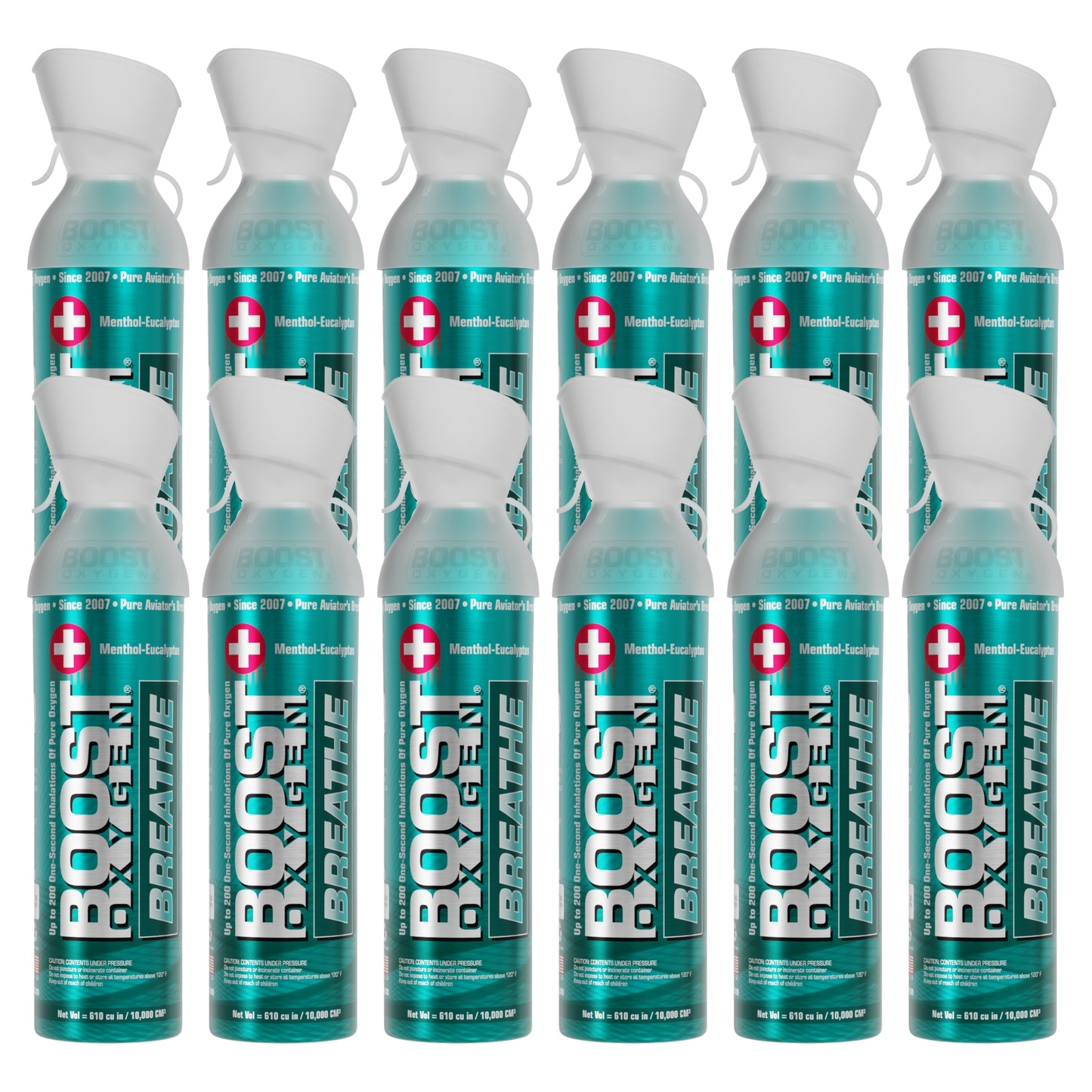 Boost Oxygen BREATHE | Menthol-Eucalyptus - Large 10L - 12 Pack