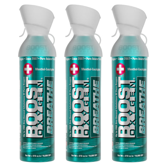 Boost Oxygen BREATHE | Menthol-Eucalyptus - Large 10L - 3 Pack