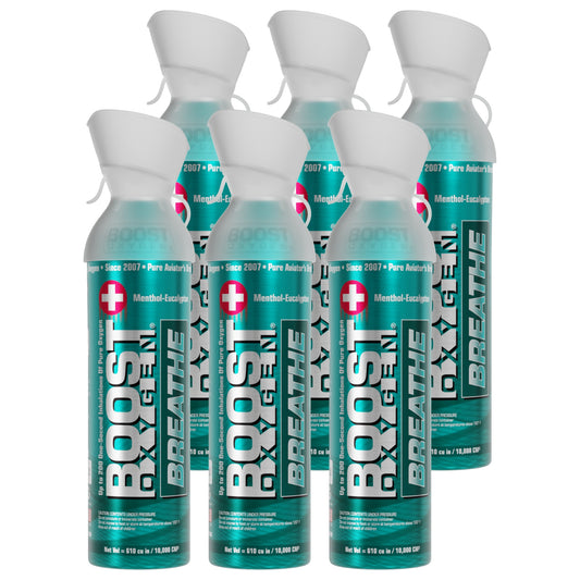 Boost Oxygen BREATHE | Menthol-Eucalyptus - Large 10L - 6 Pack