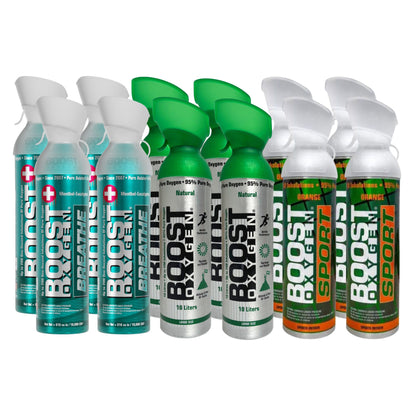Boost Oxygen Best Sellers Pack - Large 10L - 12 Pack