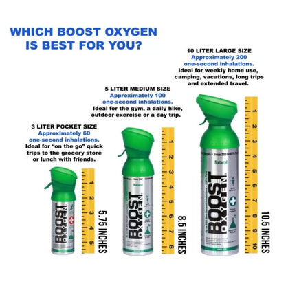 Boost Oxygen Natural - Pocket Size 3L - 3 Pack