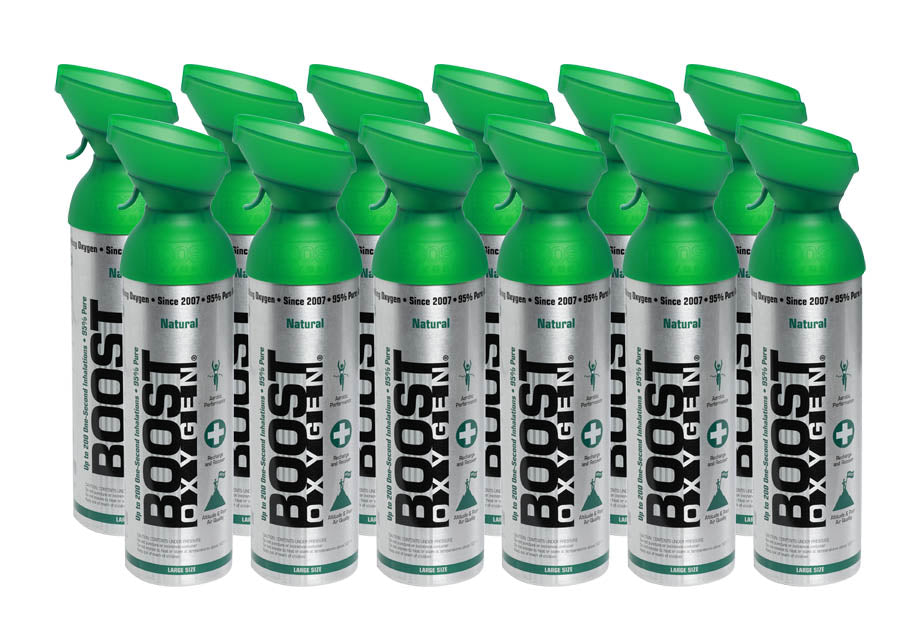 Boost Oxygen Natural 200 Breath (Large Size) - 12 Pack with Free Postage